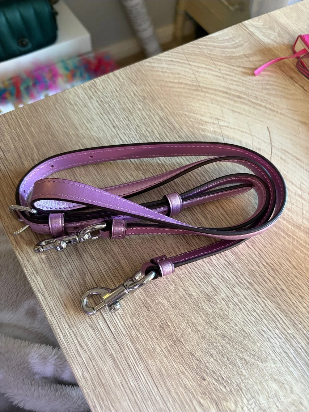 Coach sequin Teri purple bag full size